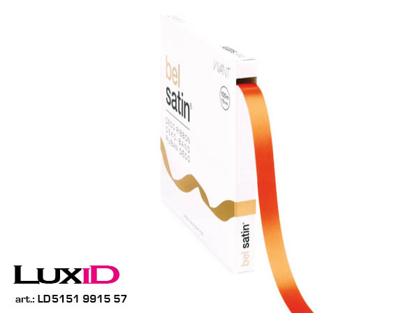 Bel satin 57 oranje 15mm x 100m